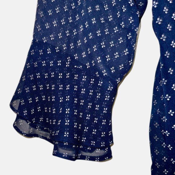 Charter Club Pintuck Top Intrepid Blue White💕 - Picture 4 of 6